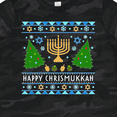 thumbnail image 4 of Inktastic Happy Chrismukkah Sweater Style with Menorah and Trees Boys or Girls Toddler T-Shirt, 4 of 5