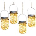 thumbnail image 1 of Farol eléctrico Aikeve Solar Mason Jar, paquete de 4 luces LED, 1 of 7