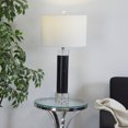 thumbnail image 2 of DecMode 29" Slender Stand Black Table Lamp with White Cotton Shade, 2 of 9