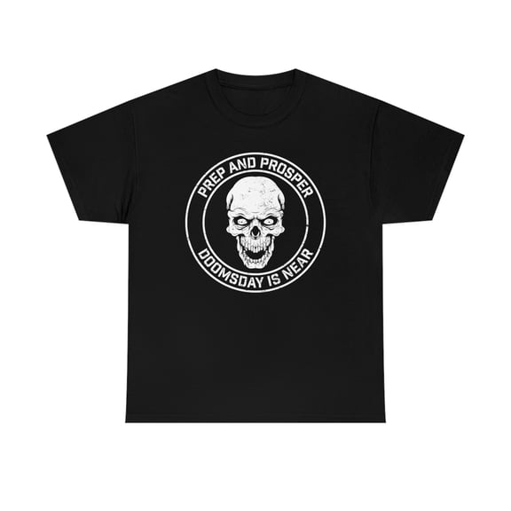 Prep and Prosper Prepper Survivalist Skull Premium T-Shirt