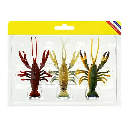 Ksruee Bass Fishing Lures Sinking Crawfish Saltwater Fishing Lures 3 Pieces Soft Flexible Baits for Experienced Anglers Enthusiasts Beginner justifiable