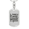 thumbnail image 5 of To My Wife  King Without Queen Stainless Steel or 18k Gold Premium Swivel Dog Tag Keychain, 5 of 16