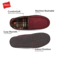thumbnail image 3 of Hanes Mens Moccasin Slipper With Memory Foam Indoor/Outdoor Sole, 3 of 9