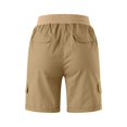 thumbnail image 6 of Shorts for Women Pull On Shorts for Lounge Travel Airport Vacation Essentials Women Casual Elastic Waist Pocket Cargo Shorts Spring Fashion Hiking Outdoor Casual Shorts, 6 of 6