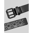 thumbnail image 6 of Timarkment 2pcs Belts for Women Double Grommet Womens Belts for Jeans Studded Punk Women's Leather Belt, 6 of 7