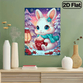 thumbnail image 6 of 500 pieces of vertical paper jigsaw puzzle - A cute rabbit holding an ice cream cup, with dimensions of 15*20.5 inches., 6 of 10