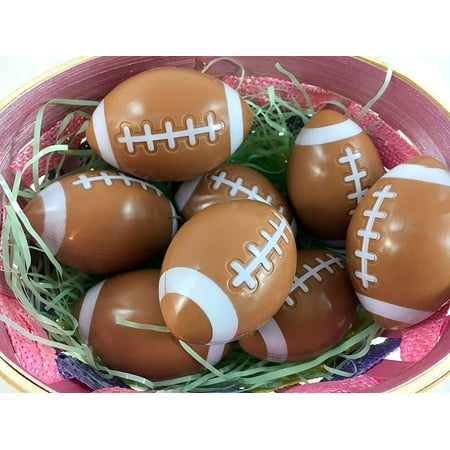 Easter Decorations Fillable Eggs - Set of 6 Sports Eggs (Football)