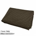 thumbnail image 5 of Brown Floor Pillow Lounger Cover, Dark Brown Backdrop Image with Letterings Hope Love Fun Happy, Nap Mat Printed Fabric Case for 5 Pillows, 88" x 27", Dark Brown and Cream, by Ambesonne, 5 of 5