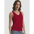 thumbnail image 2 of Women V Neck Tank Tops Summer Sleeveless Casual Tops Loose Fit Banded Bottom Shirts, 2 of 6