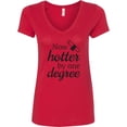 thumbnail image 3 of Inktastic Now Hotter by One Degree Graduation Women's V-Neck T-Shirt, 3 of 5