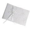 Romantic White Embroider Flower Wedding Guest Book Signatures Supplies