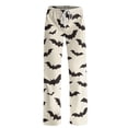 thumbnail image 4 of BWASD Pants for Women Halloween Bat Print Wide Leg Pants with Pockets Comfy Baggy Holiday Party Loungewear Casual Loose Soft Pajama Bottoms Home Daily Wear | L Size, 4 of 6