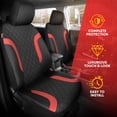 thumbnail image 6 of Motor Trend Faux Leather Seat Covers For Trucks, Cars, & SUV - Front Black & Red Car Seat Cover Set - Universal Fit For Most Automotives - Forros Para Asientos De Carro - CarSeat Covers Accessories, 6 of 10