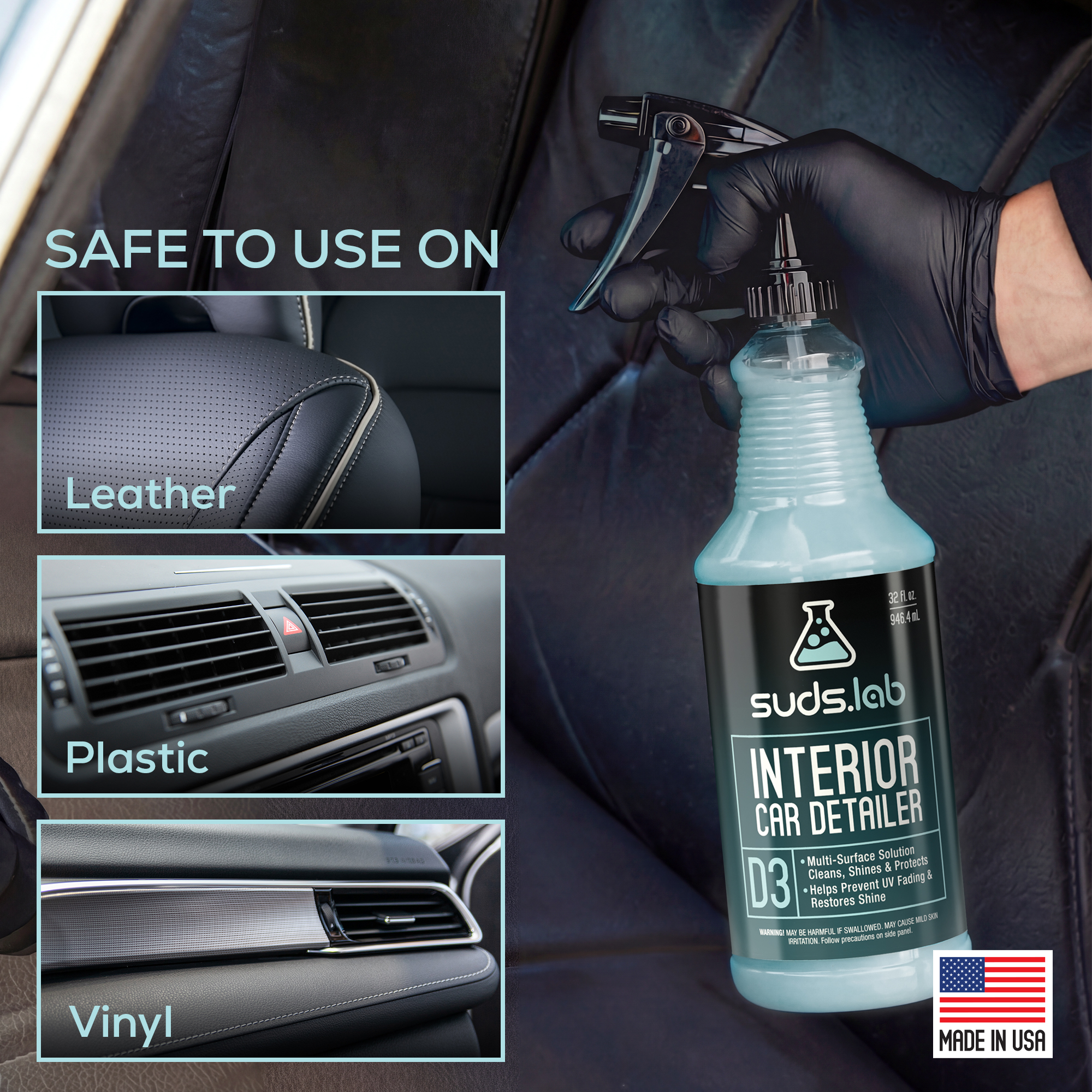 Suds Lab D3 Interior Car Detailer, 32 oz photo 3
