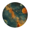 thumbnail image 4 of Acheng Round Tablecloth - The Dazzling Stars and Dreamy Night Sky - Multiple Sizes - Machine Washable 42-46, 4 of 8