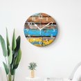 thumbnail image 4 of 14 Inch Wall Clock Battery Operated Silent Clock Decorative for Office, Kitchen, Outdoor, Living Room，Wood Plank Wall Wooden Amazing, 4 of 4