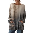 thumbnail image 5 of Stamzod Womens Long Sleeve Tunic Top Vintage Crewneck Shirts 2026 Dressy Casual Business Blouses Dark Gray XL, 5 of 7