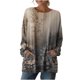thumbnail image 5 of TaTaai 2026 Fall Womens Vintage Printed Long Sleeve Tee Round Neck Loose Blouse With Pockets Casual Retro Fashion Top Soft Stretchy Polyester Daily Gift, 5 of 7