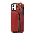 thumbnail image 3 of Allytechgroup Stylish iPhone 11 Wallet Case, Secure Phone Case for Apple iPhone 11, Multi-functional and Durable, Ring Holder Hand Wrist Stand Shockproof Case for Women Men, Red, 3 of 7