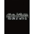 thumbnail image 2 of Camiseta De Mujer Ligera Y Suave VeranoYou Can Sit with Us" Graphic Tee for Women - Casual & Sporty Round Neck Short Sleeve, Comfortable Summer Top in Black with Inspirational Print, Polyester-Spand, 2 of 6