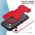 thumbnail image 2 of Nalacover Heavy Duty Rugged Case for iPhone 15 Plus Heat Dissipation Lens Screen Protection Cover, Military Grade Dual-Layers PC + Silicone + Matte UV Shockproof Case with Anti-Slip Strips, Red, 2 of 7