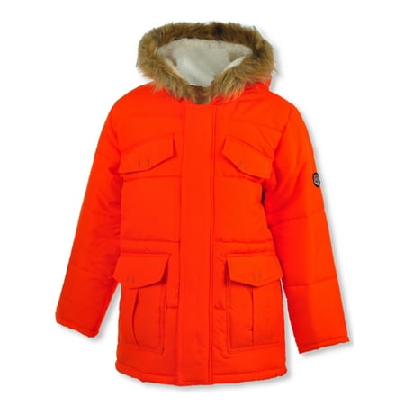 

Rothschild Boys Faux-Fur Hooded Parka - orange 4t (Toddler)