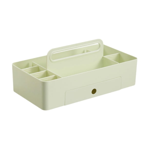 Caja de almacenamiento portátil, organizador multifuncional, contenedor de escritorio para baño, dormitorio y ducha. Verde