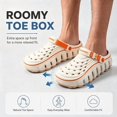 thumbnail image 4 of Knivor Garden Clogs for Men Sporty Foam Runner EVA Cloud Slides with Massage Footbed Lightweight Non Slip Breathable Outdoor Indoor Beach Shower Garden Water Shoes, 4 of 9