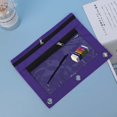 thumbnail image 5 of Three-Hole Single and Double Zipper Pencil Case Purple, 5 of 5