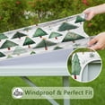 thumbnail image 6 of White Christmas Tree Pattern Square Fitted Tablecloth with Elastic Edge,Square Table Cover,Washable Elastic Table Cover for Home Kitchen Party Decor 34"x34", 6 of 6