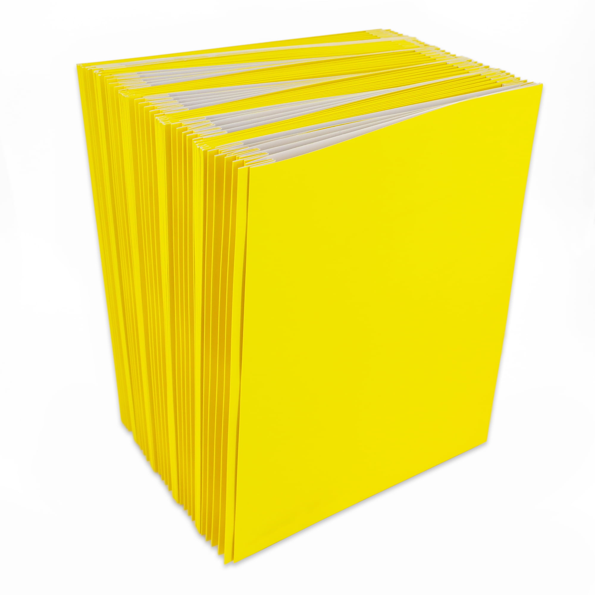 Pen+Gear Pen + Gear 3-Prong Paper Portfolios with Pockets, 50-Count, Yellow, Letter Size