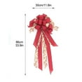 thumbnail image 2 of Red Buffalo Plaid Burlap Bow Top Christmas Tree Ornament Cloth Wreath Bows Decoration Hanging Decorative LED Gift Ribbon, 2 of 6
