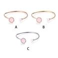 thumbnail image 2 of Guardurnaity de cristal abierta para mujer, decoraciones de mano de acero, brazalete , joyería para niñas para citas, joyería para fiestas de Ropa, zapatos y accesorios Miscelánea Tipo 3, 2 of 6