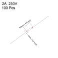 thumbnail image 2 of Uxcell 2A AC250V 3x10mm Fusibles de Vidrio Axiales con Cable de Rápido Estallido Paquete de 100, 2 of 5