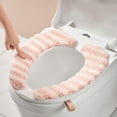 thumbnail image 2 of Thick Warm Toilet Seat Cushion Pad, Stick-On Washable Reusable Toilet Memory Foam Warm Toilet Seat, 2 of 4