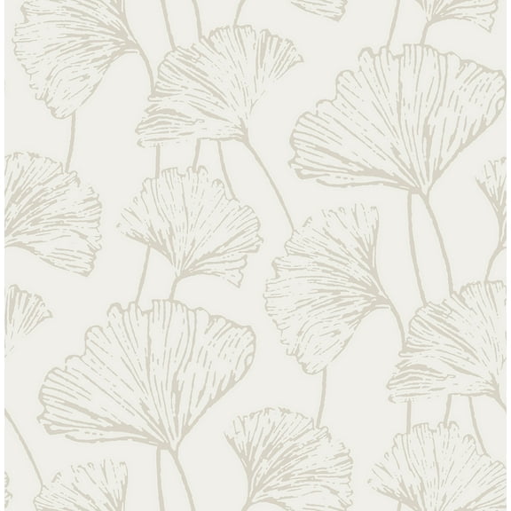 NuWallpaper Silver Hikarigaoka Vinyl Peel And Stick Wallpaper, 216-in by 20.5-in, 30.75 sq. ft.