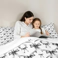 thumbnail image 4 of Manfei Black Bowknot Bedding Comforter Set 7-Piece for Girls, Watercolor Bow-Tie Full Bedding Set, Princess Bow Knot Fitted Sheet Flat Sheet, Microfiber Bedroom Decor, 4 of 8