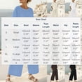 thumbnail image 6 of Women's Summer Cotton Linen 2 Piece Sets Short Sleeve Breathable Loose Fit Shirts Wide Leg Stretchy Drawstring Pants Casual Beach Vacation Outfits, 6 of 6