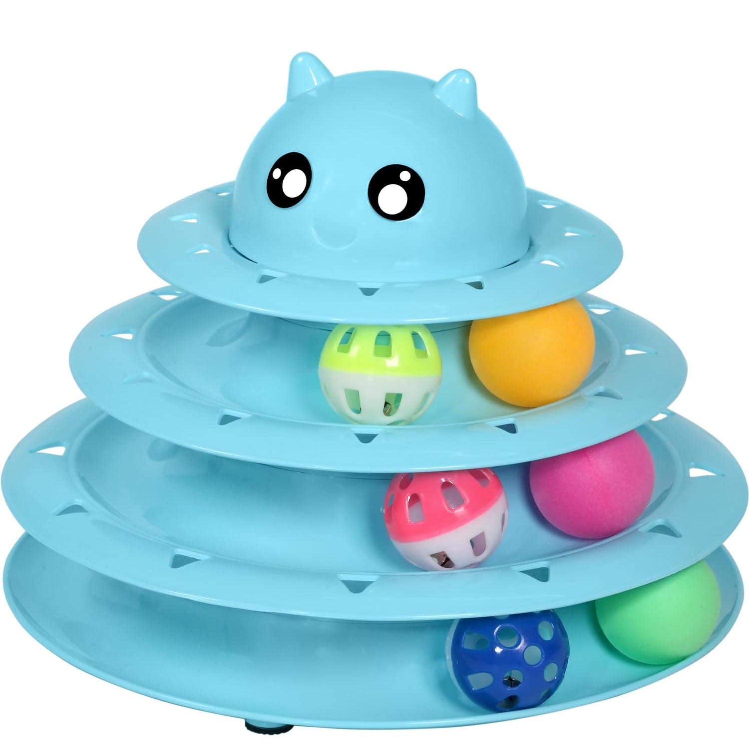 [3 SET OF CAT TOWER] EverPet Cat Tower Toy Interactive Balls 3 Level