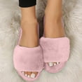 thumbnail image 4 of Fnooota Womens Slide Slippers, Indoor Soft Sole Non Slip Open Toe Fuzzy Slippers Bedroom Shoes Pink Size 9-9.5, 4 of 7
