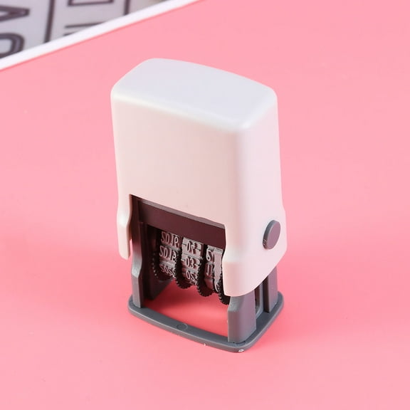 KHBUAB 1Pcs Multi Color Plastic Rectangular Self Inking Roller Date Stamps For Stationery And Greeting Cards