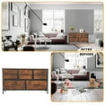 thumbnail image 7 of CL.HPAHKL Fabric Dresser for Bedroom with 5 Drawers, Wide Chest of Drawers Storage Organizer with Sturdy Metal Frame and Wooden Top for Closet, Living Room, Hallway, Entryway, Nature, 7 of 7