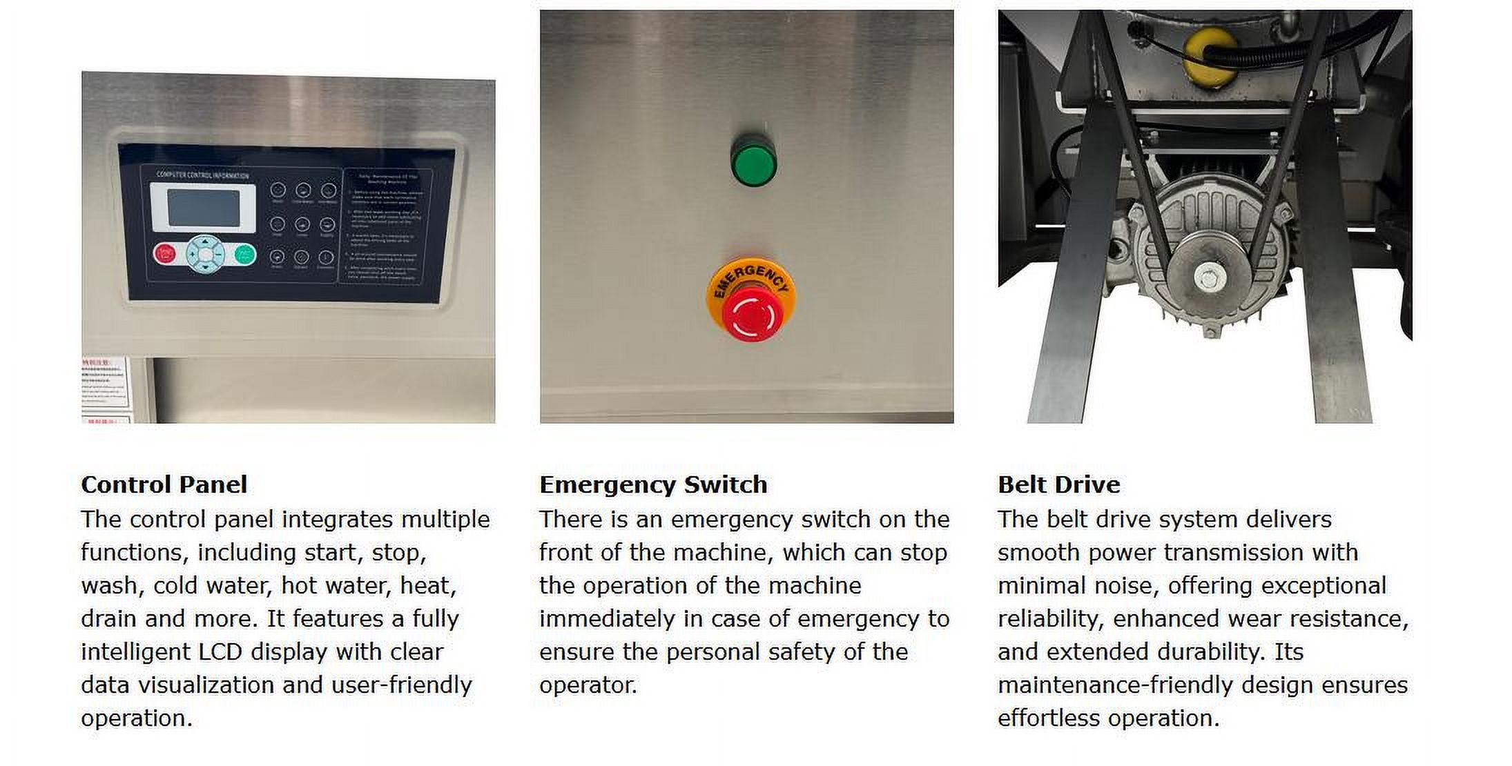 33LBS Commercial Automatic Washing Extractor Machine 220V for Laundry Hotel Hospital Industrial