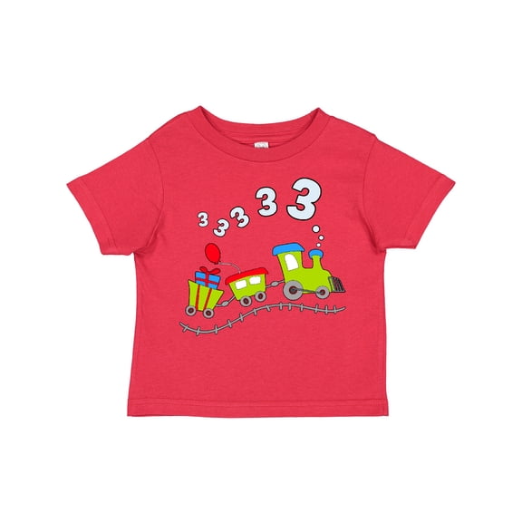 Inktastic Third Birthday Party Train Boys or Girls Toddler T-Shirt