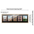 thumbnail image 3 of Natural Finish Collage Panoramic Frame - Black Mat, Holds Five 5x7 Photos , UV Acrylic, Wall, 3 of 8