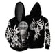 thumbnail image 3 of Sudadera con capucha con estampado de guerrero de tendencia de moda, sudadera con cremallera, informal y versátil, sudadera con capucha para hombre, sudaderas cómodas para hombre, sudadera con capucha, 3 of 5