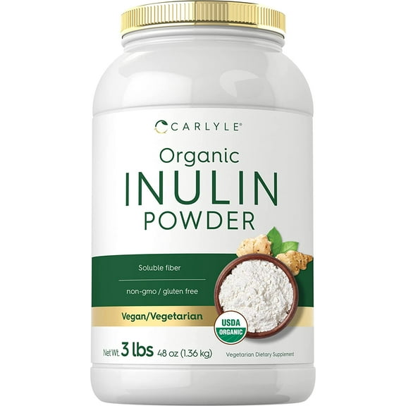 Organic Inulin Powder 48oz | Vegan Fiber Supplement | by Carlyle