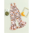 thumbnail image 3 of Newborn Baby Girl Halloween Jumpsuit Overalls Sleeveless Cartoon Print Romper Bell-Bottoms, 3 of 8