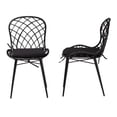 thumbnail image 3 of Baxton Studio Sabelle Bohemian Black Finished Rattan and Metal Dining Chair, 3 of 9