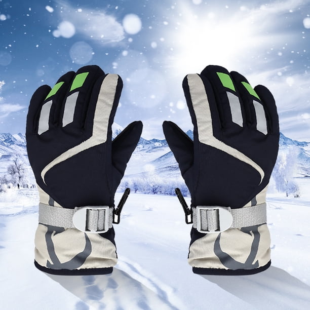 Guantes de invierno resistentes a la nieve, resistentes al viento, impermeables y aislantes, con diseño táctil para pantallas táctiles, para niños y adultos, actividades al aire libre,